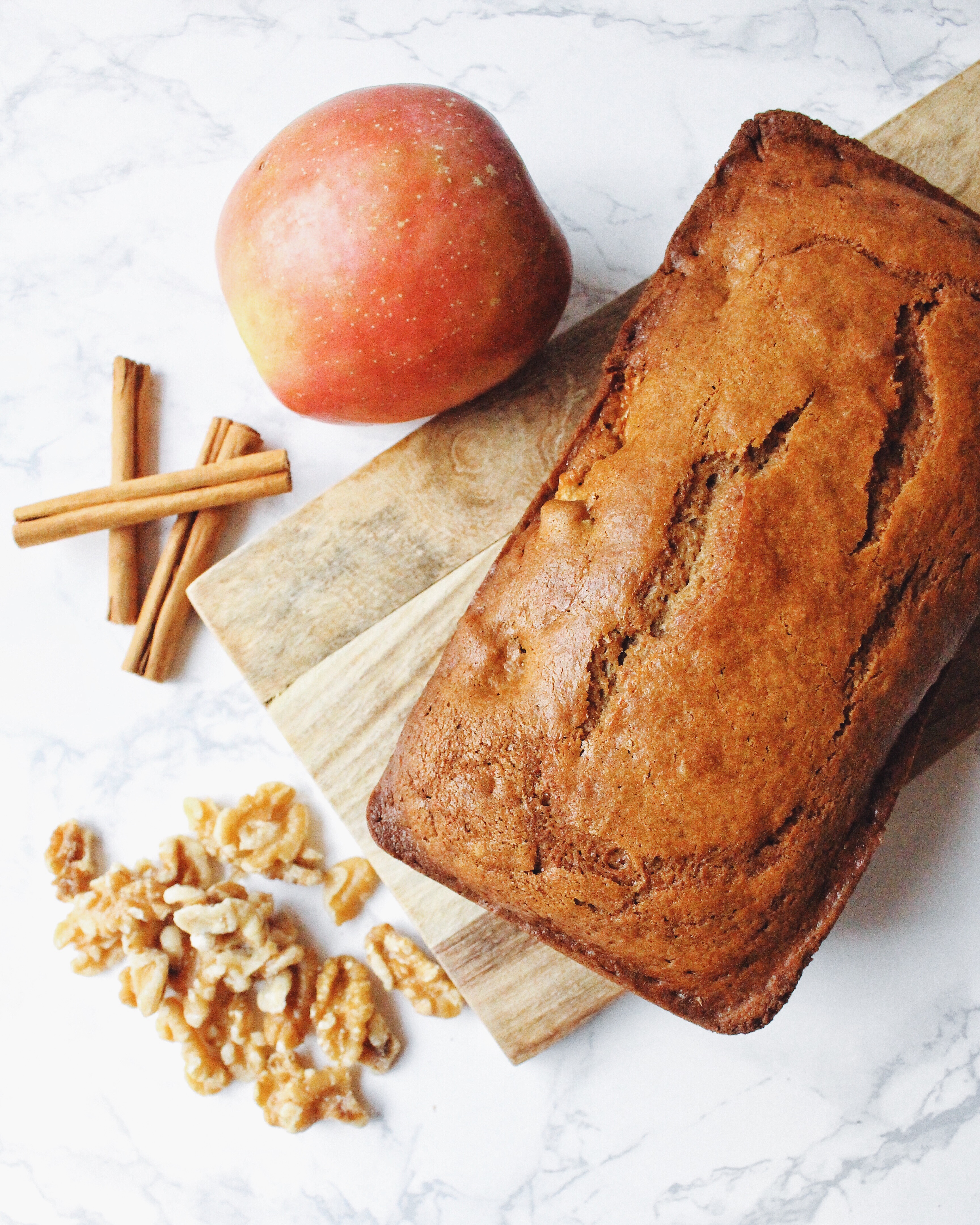 Apple Cinnamon Walnut Loaf with California Walnuts + Martha Stewart