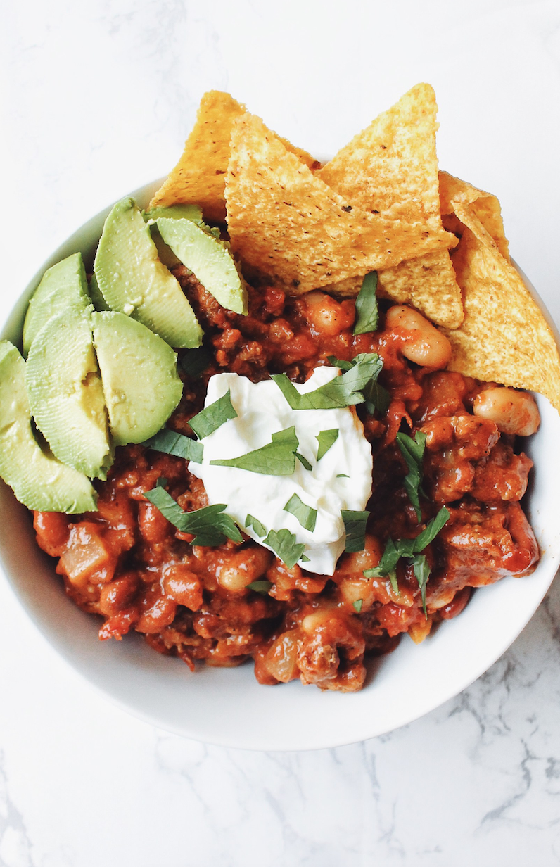 The Best Easy Slow Cooker Chili via Hungry Blonde