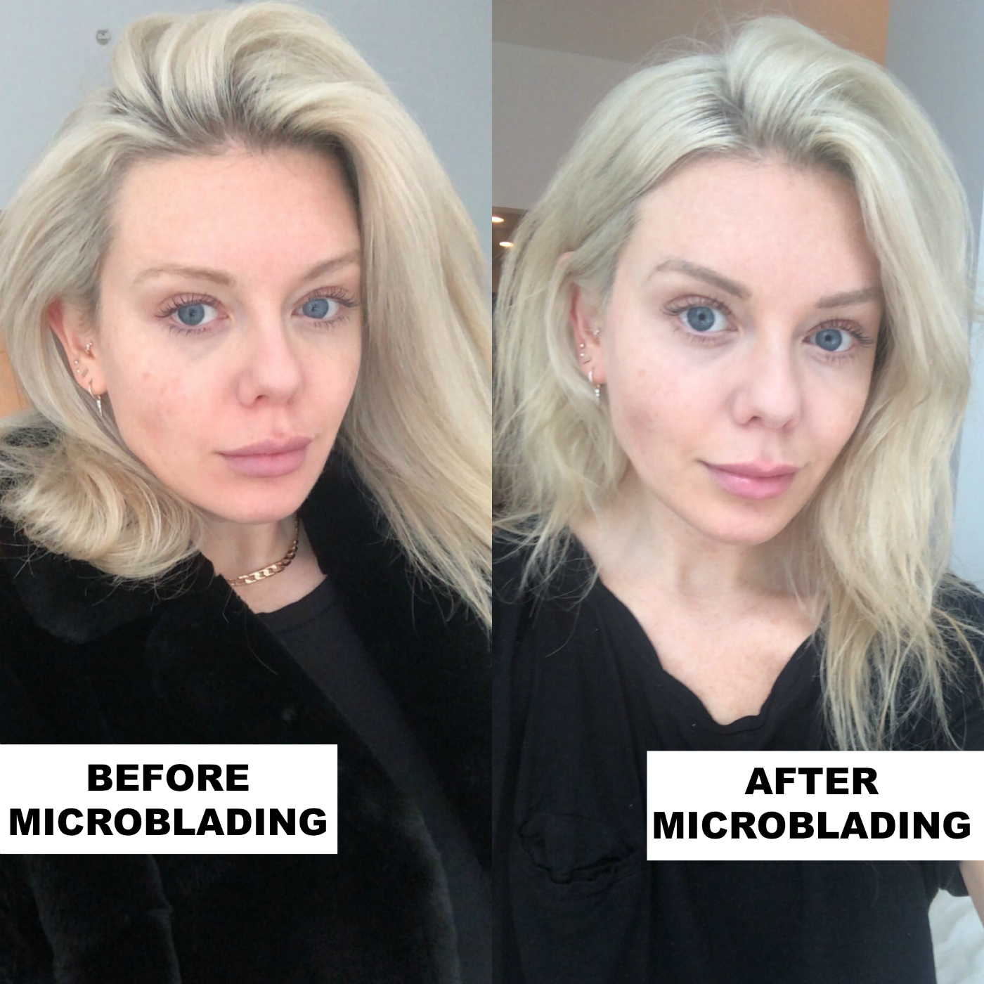 Microblading at EverTrue Salon NYC before & after photos